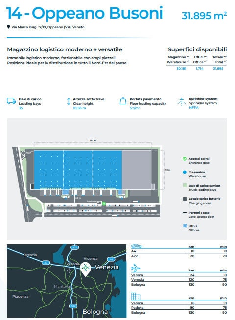 Capannone Logistico in locazione a Verona di 10.000 mq mq